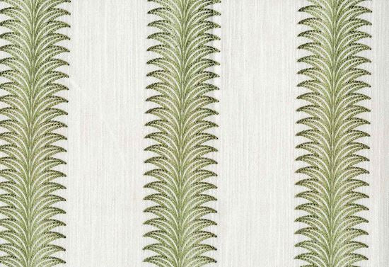 Labor and Materials to Make custom drapery in a peridot embroidered palm pattern
