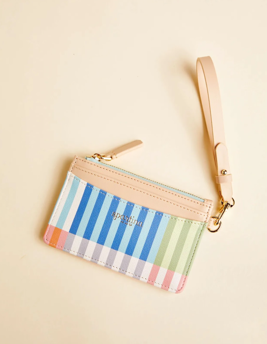 Slim Card Coin Purse Overboard Stripe