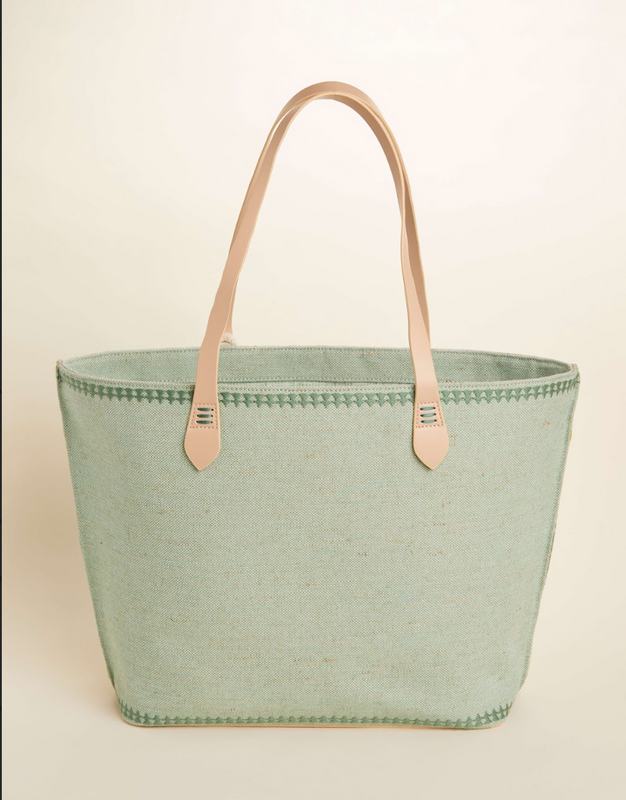 Fiesta Tote Richmond Hill Sea Foam Palms