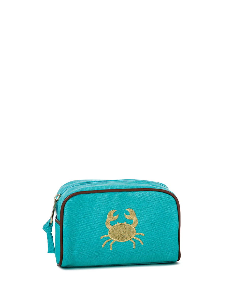Travel Pouch Crab Teal