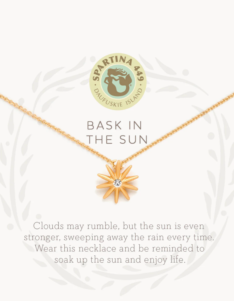 Necklace - SLV 16"  Bask in Sun