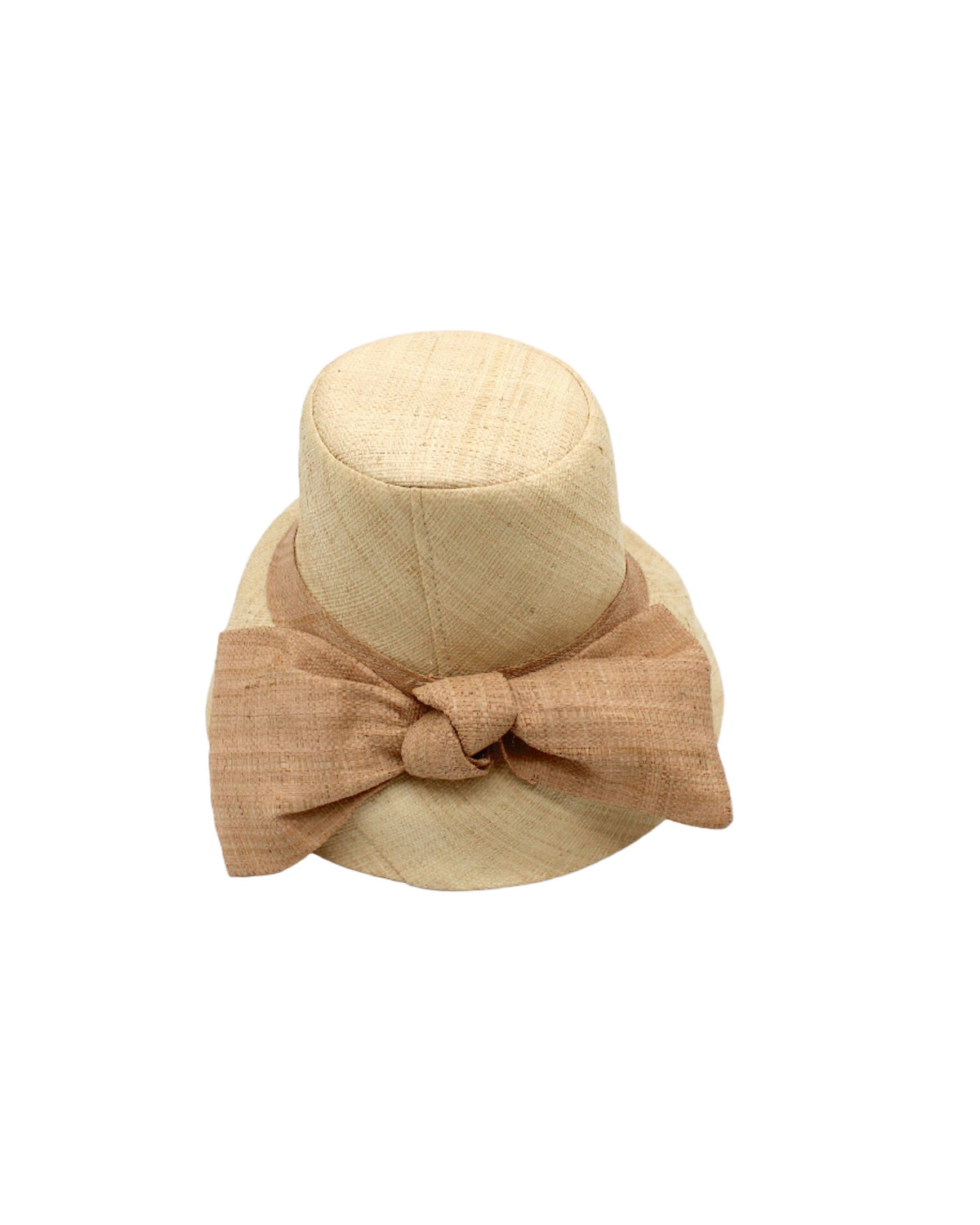 Brown Bow Woven Tan Sun Bucket Minimalist Brim Straw Hat Handmade Lace Bow Straw Sun Hat: Japanese Style Wide Brim  main image 4