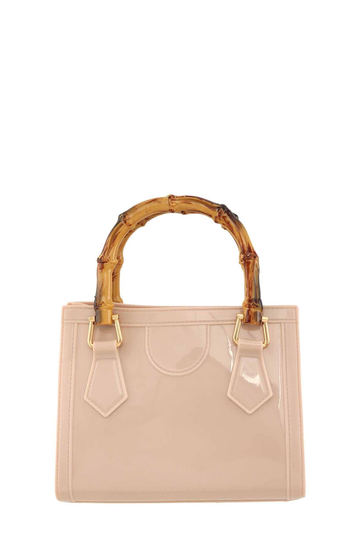 SQUARE SHAPE AND BAMBOO HANDLE JELLY BAG 2326