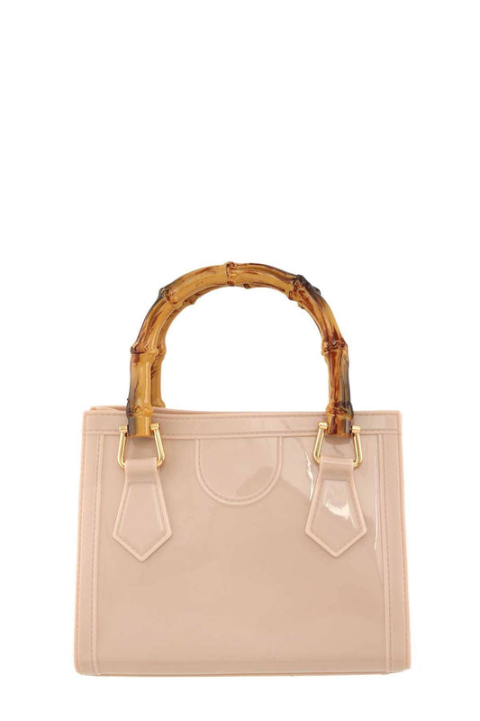 SQUARE SHAPE AND BAMBOO HANDLE JELLY BAG 2326