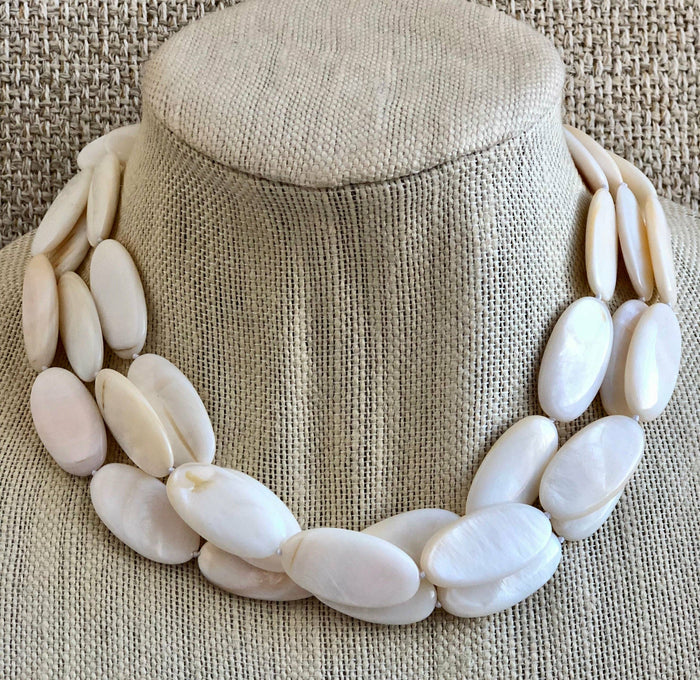 #921 Large Shell Multistrand Necklace