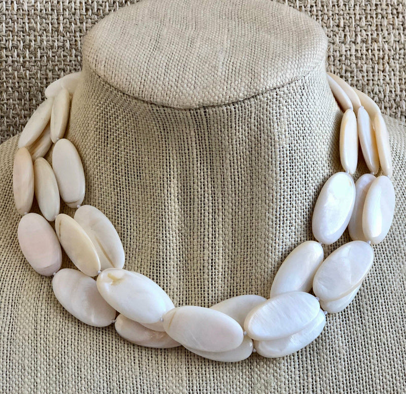 #921 Large Shell Multistrand Necklace