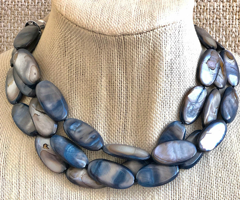 #921 Large Shell Multistrand Necklace