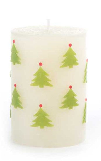 Christmas tree Pillar Candles