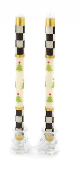 Courtly Christmas Dinner Candles set of 2