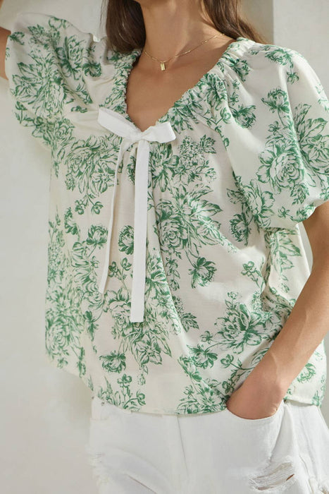 Floral Printed Romantic Blouse