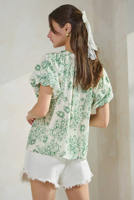 Floral Printed Romantic Blouse