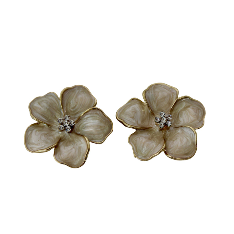 Hibiscus- Cream/Gold