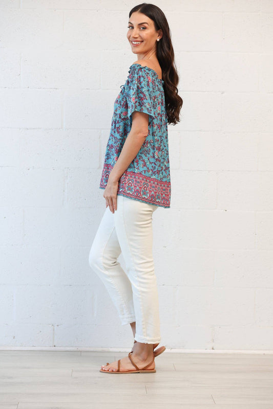 Lucy Top in Coral Rose