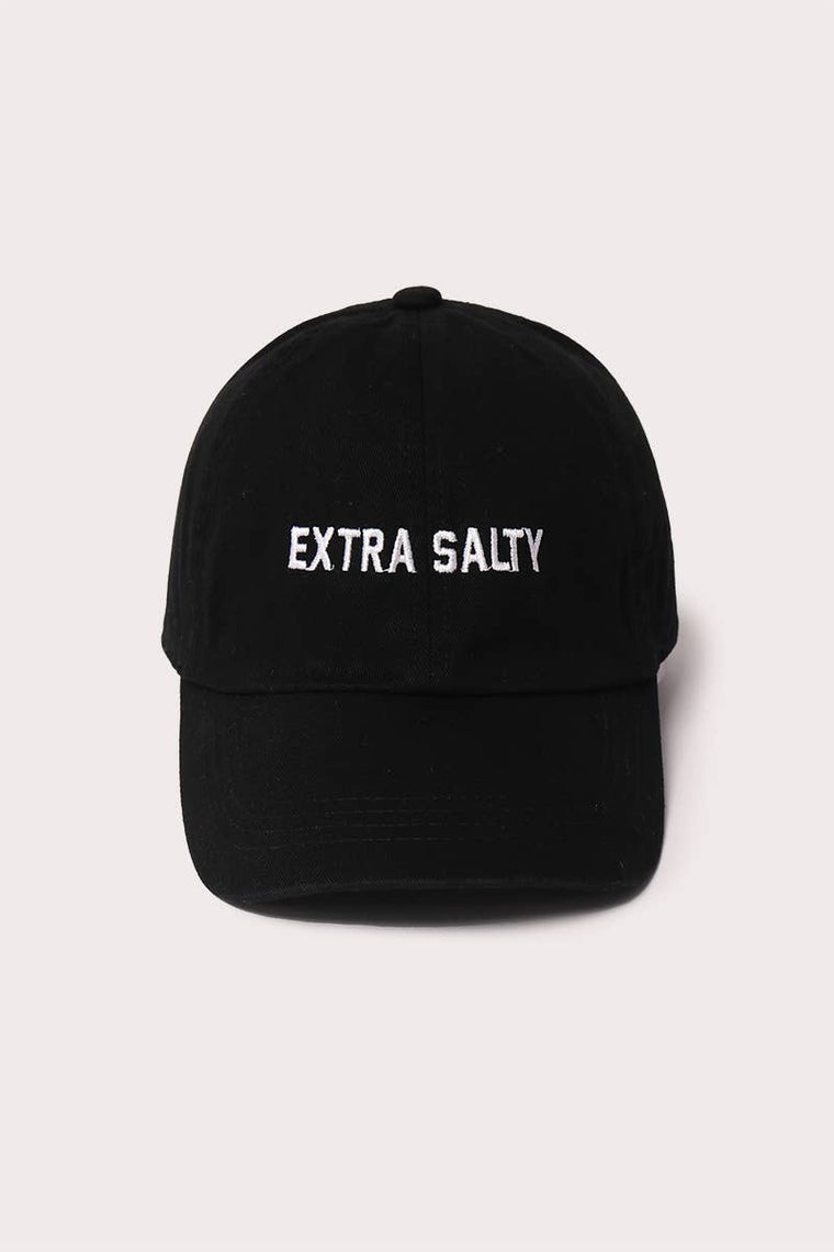 Extra Salty Emb. Baseball Cap.