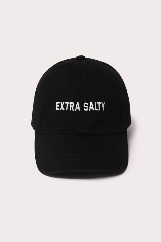 Extra Salty Emb. Baseball Cap.